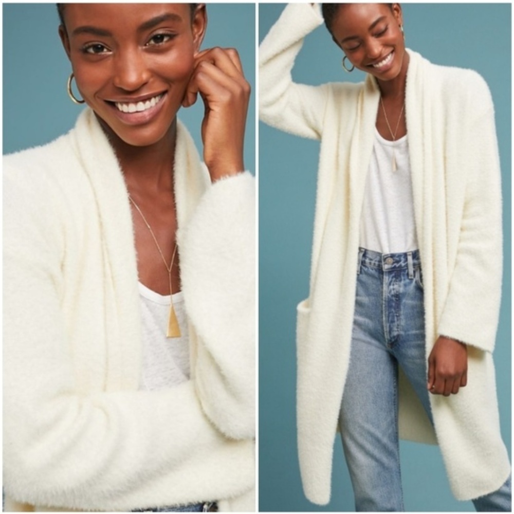 🍒NWT🍒 ANTHRO COZY LONG LINE CARDIGAN - Picture 1 of 4